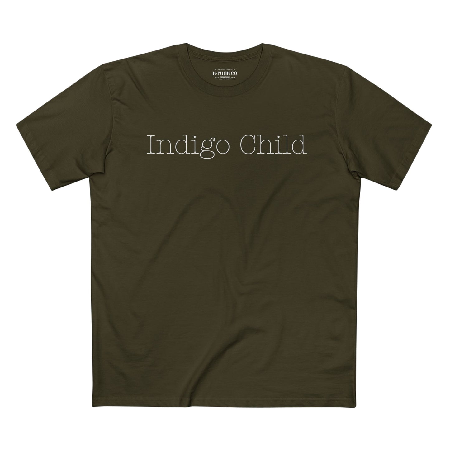 Indigo Child Typewriter font Tee