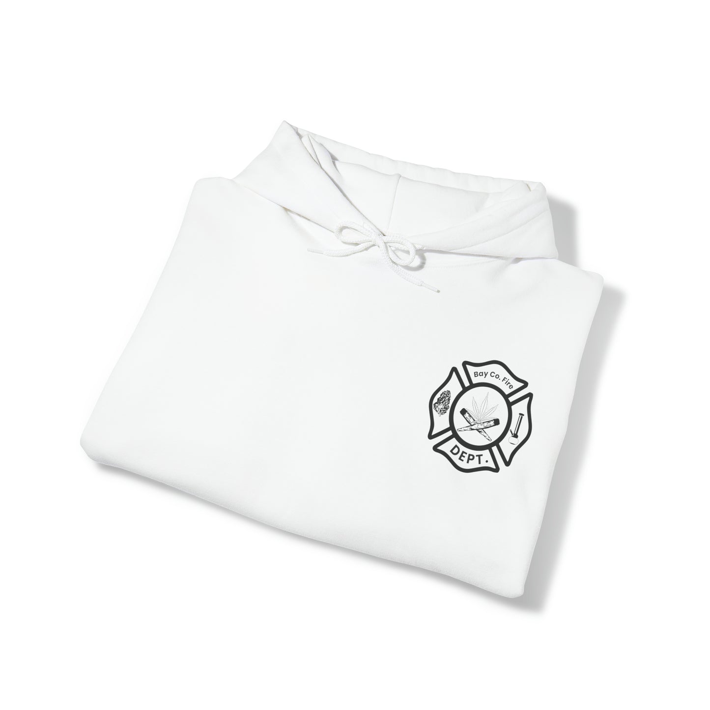 Bay Co. Fire Department Emblem Unisex Heavy Blend™ Hooded Sweatshirt
