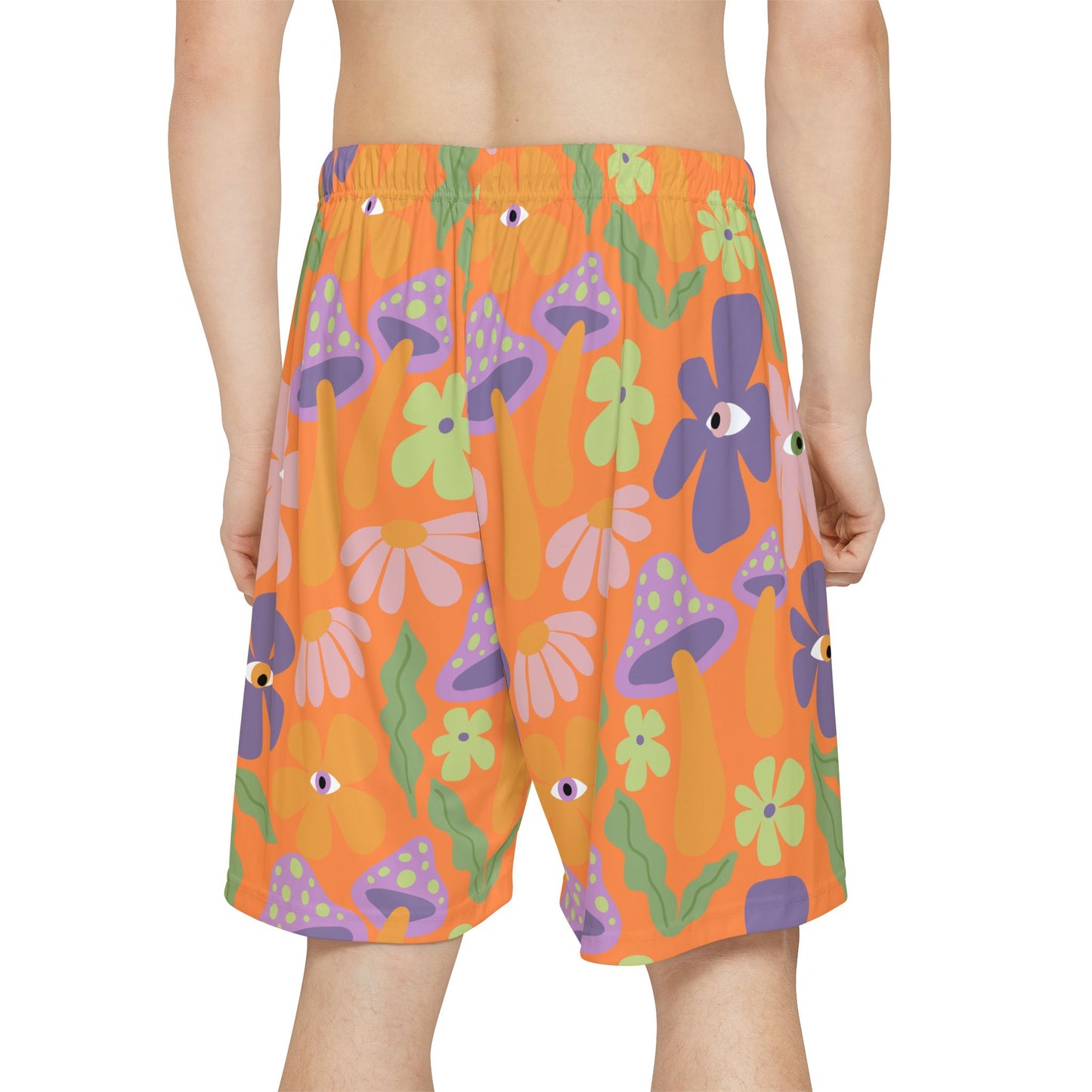 All Over Print Mushroom Flower Mens Sports Shorts (AOP)