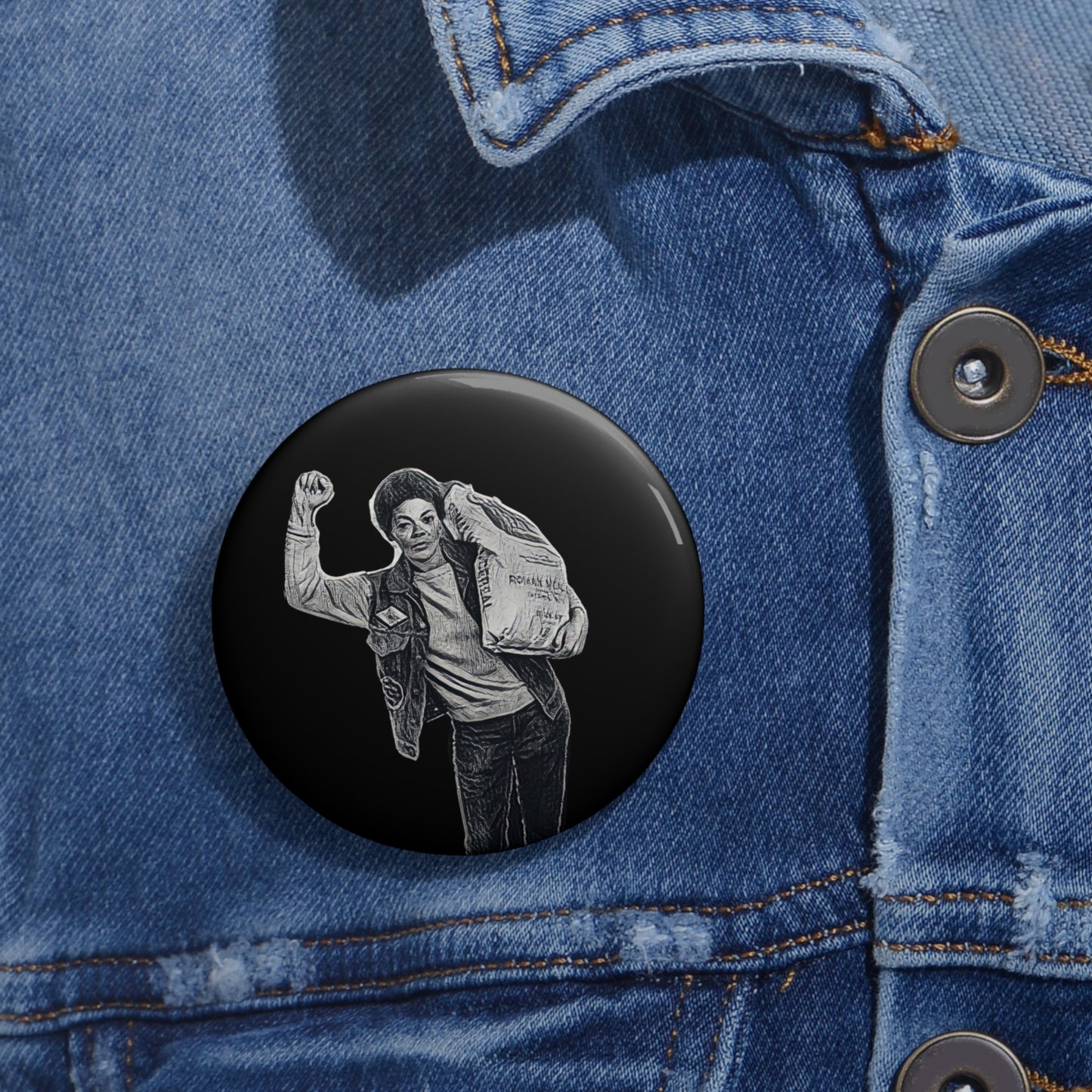 Peoples Free Food Program Oakland, Black Panther party, civil rights movement, 1960s pins, Pins, buttons