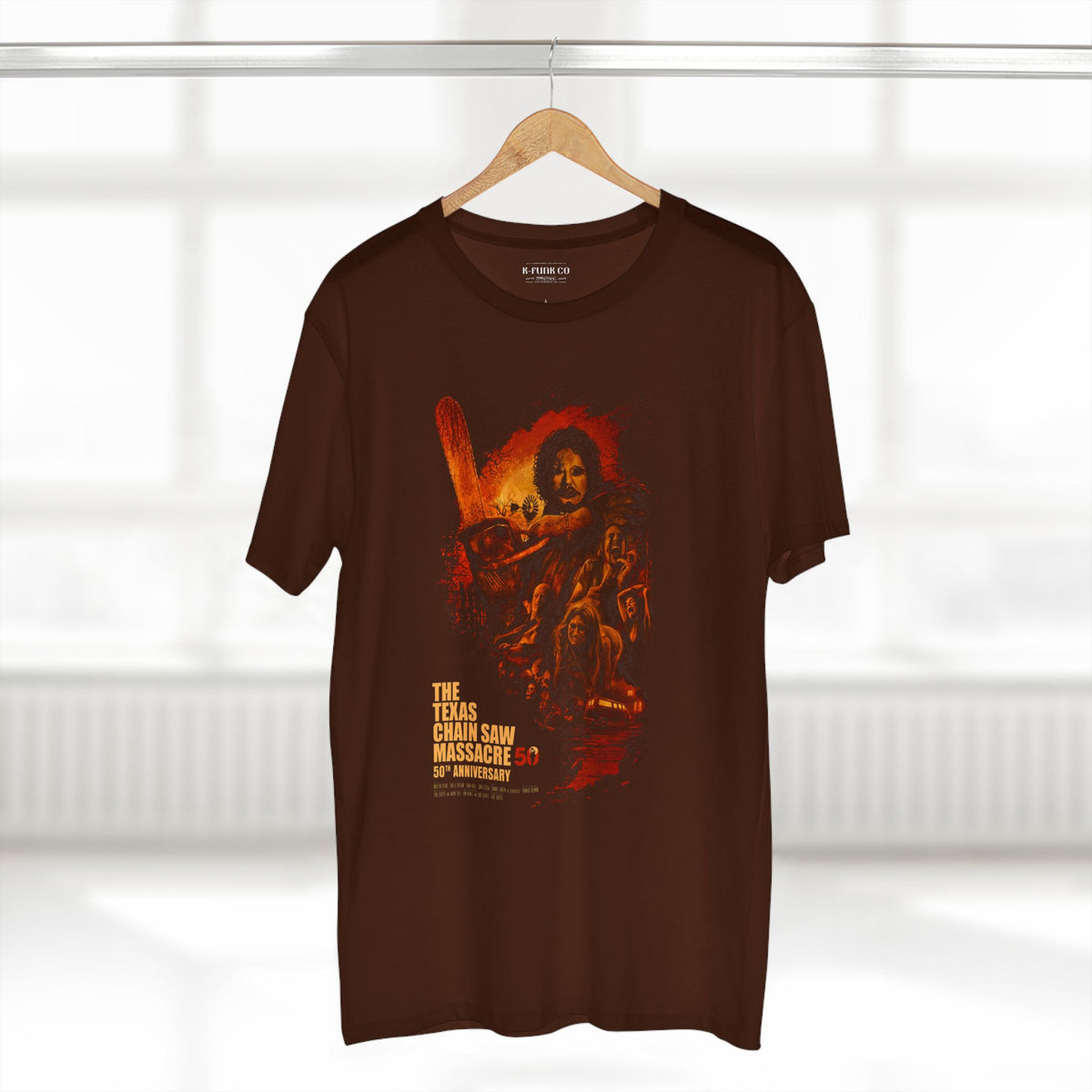 Retro 80s Chainsaw Movie Tee — Nostalgic 80s Film Graphic, Chainsaw Horror