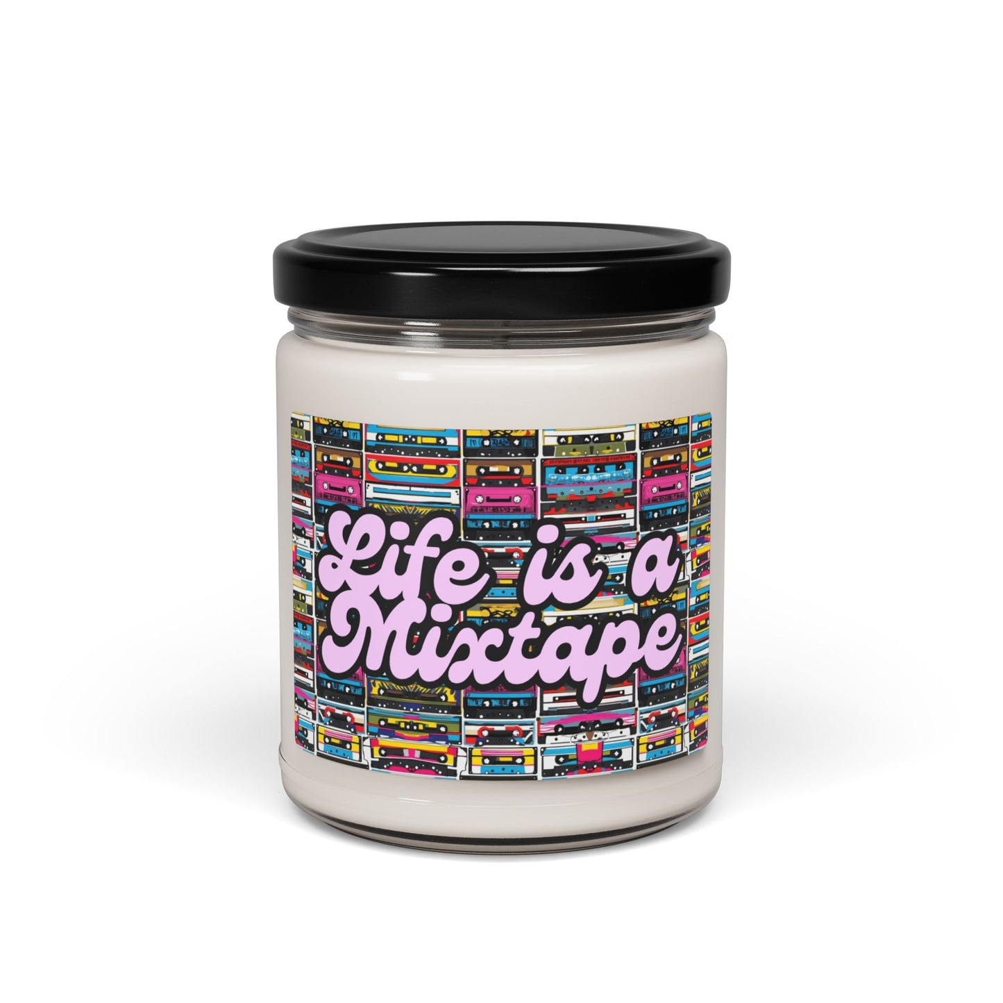 Retro Scented Soy Candle - "Life is a Mixtape" - Aromatherapy Candle for Music Lovers, Home Decor, Gift for Her, Birthday Decor