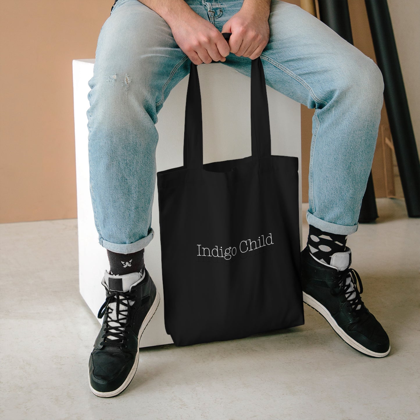 Indigo Child Cotton Tote Bag/Black
