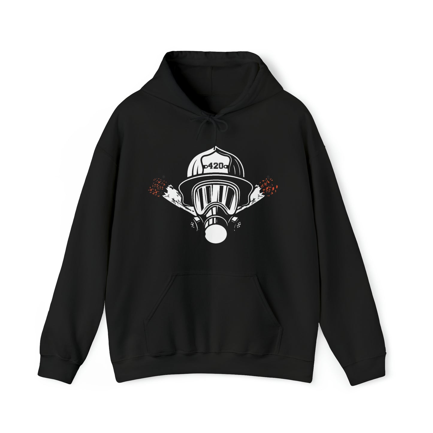 Bay Co. Fire Department Double Doobie Gas Mask Unisex Heavy Blend™ Hooded Sweatshirt