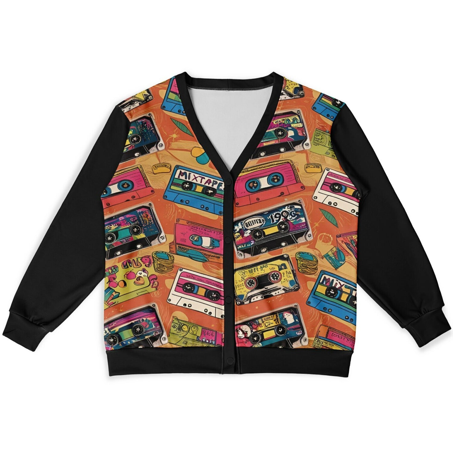 K-Funk Co Giant Cassette Tape Cardigan - AOP