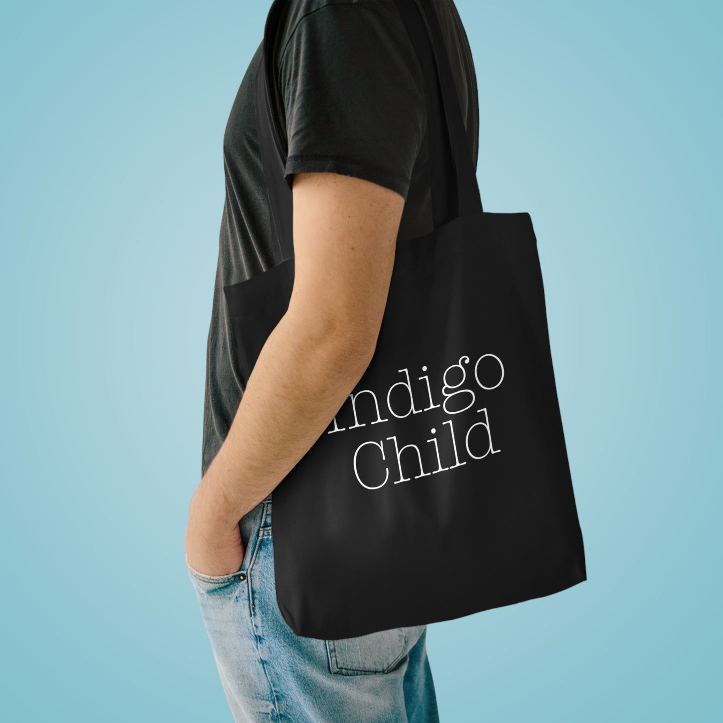 Indigo Child Cotton Tote Bag/ Black