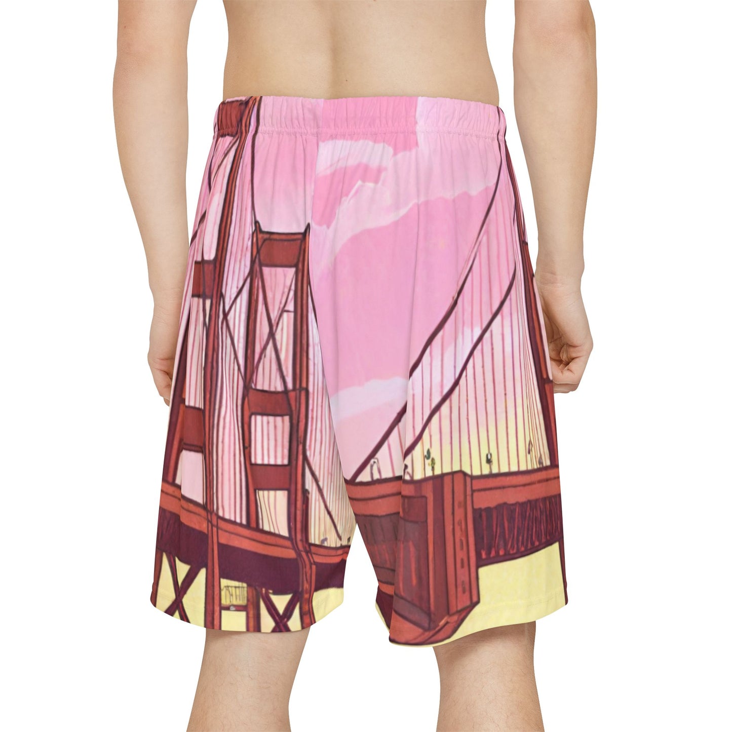 All Over Golden Gate Bridge Mens Sports Shorts (AOP)