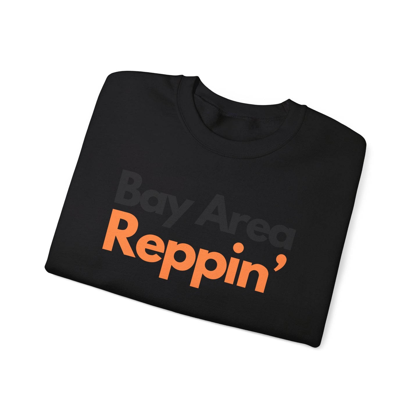 Unisex Bay Area Reppin Orange/Black Crewneck, Bay Area Crewneck Sweatshirt, The Bay Area, Crewnecks and Hoodies