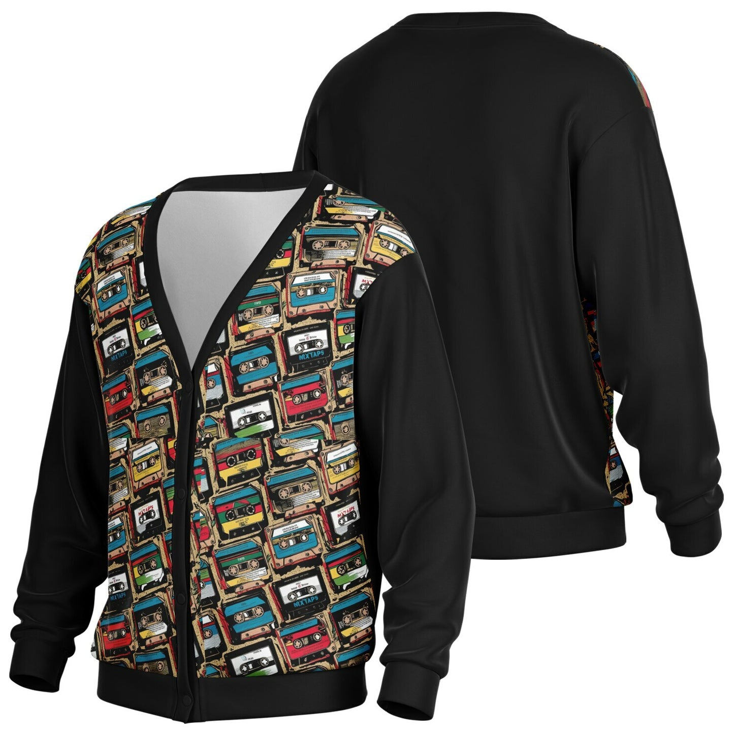K-Funk Co. Classic Mixtapes Cardigan - AOP