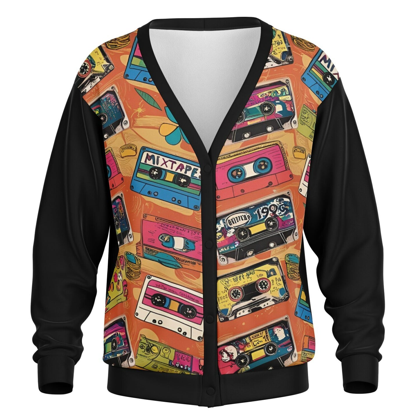 K-Funk Co Giant Cassette Tape Cardigan - AOP