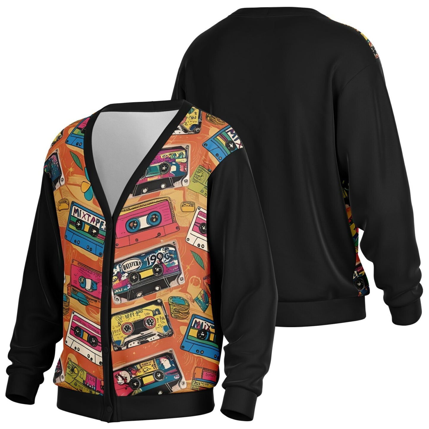 K-Funk Co Giant Cassette Tape Cardigan - AOP