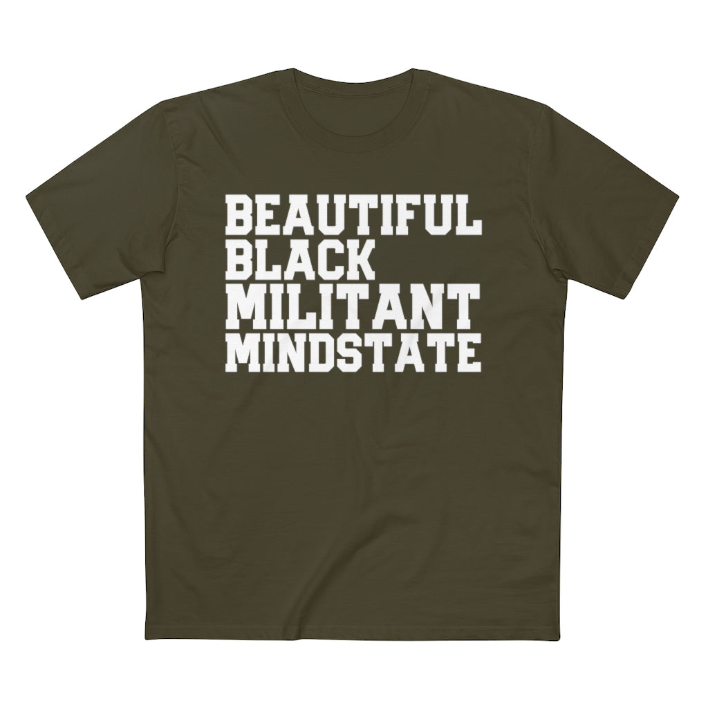 Beautiful Black Militant Mindset Staple Tee