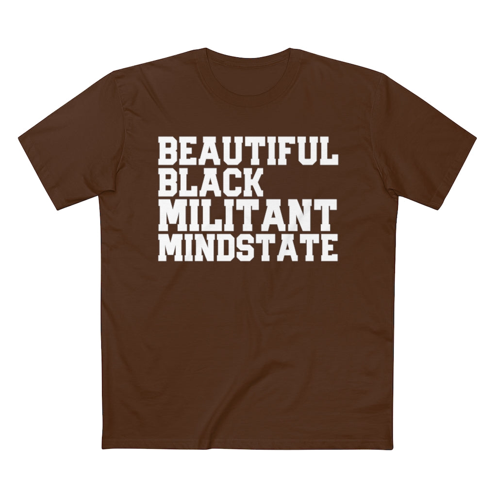 Beautiful Black Militant Mindset Staple Tee