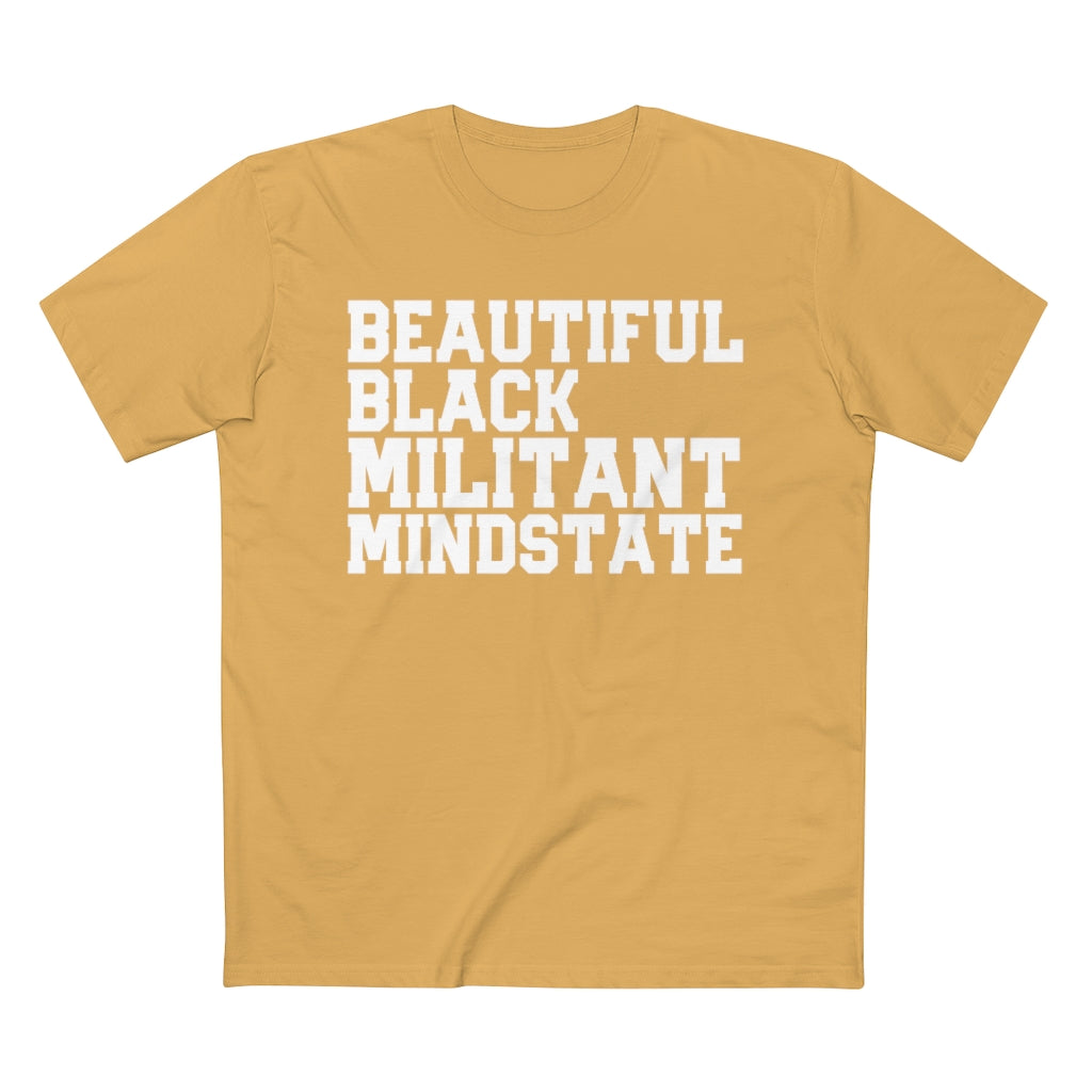 Beautiful Black Militant Mindset Staple Tee