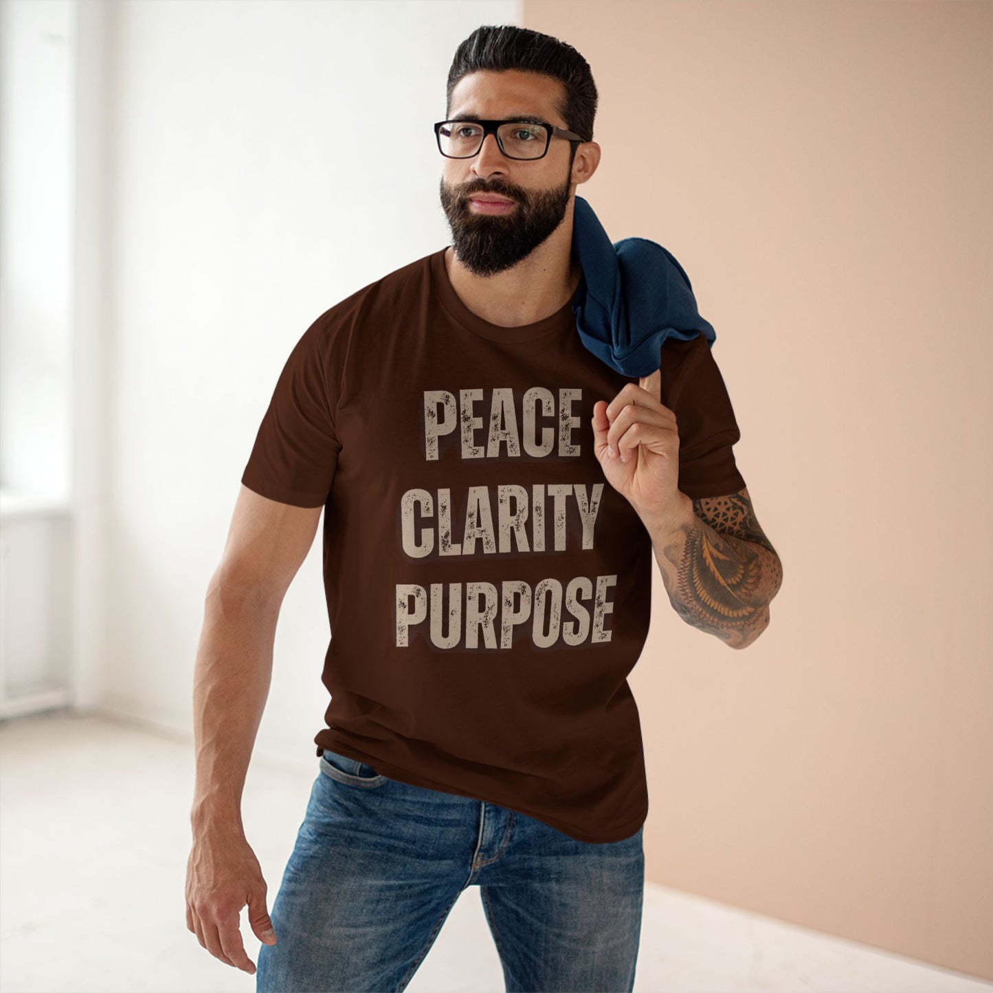 Peace Clarity Purpose Tee/Tan