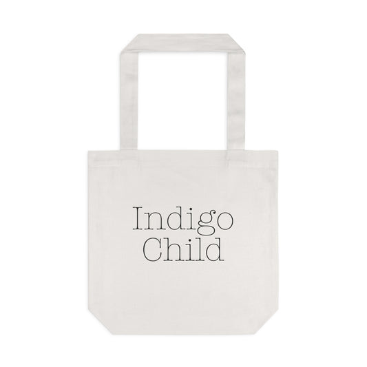 Indigo Child Cotton Tote Bag/Cream