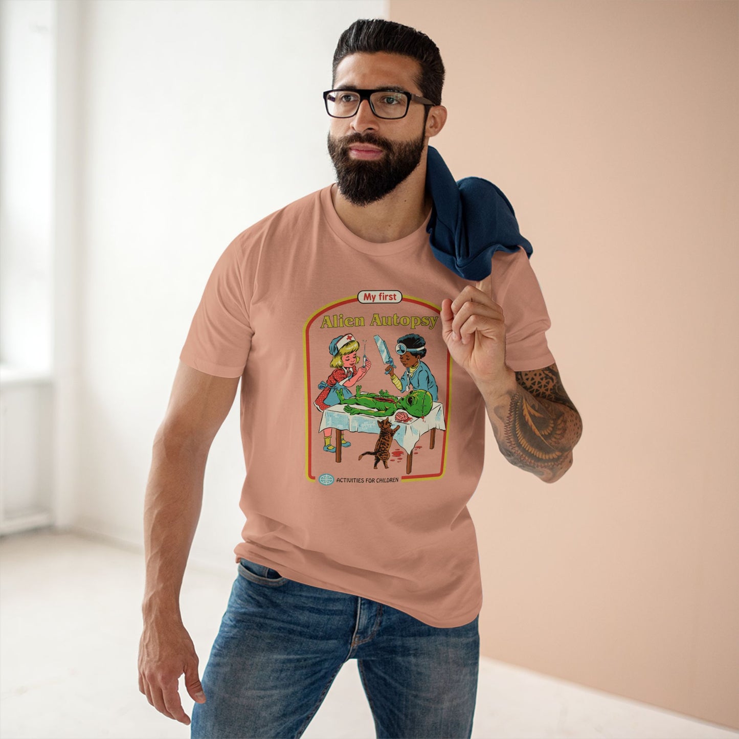 Alien Autopsy Graphic Tee — Nostalgic Film-Style Alien T-Shirt