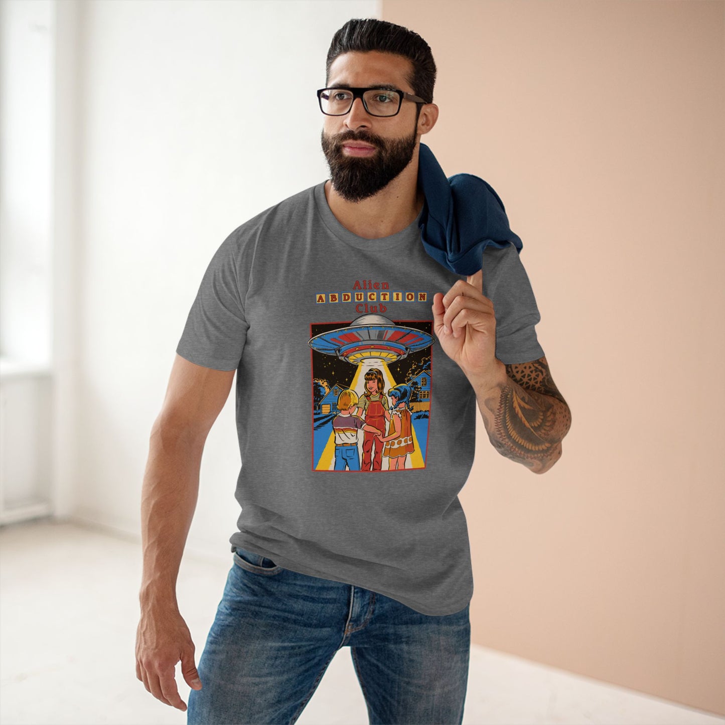 Alien Abduction Club Tee, Alien T-shirt, Retro Horror Graphic T-Shirt