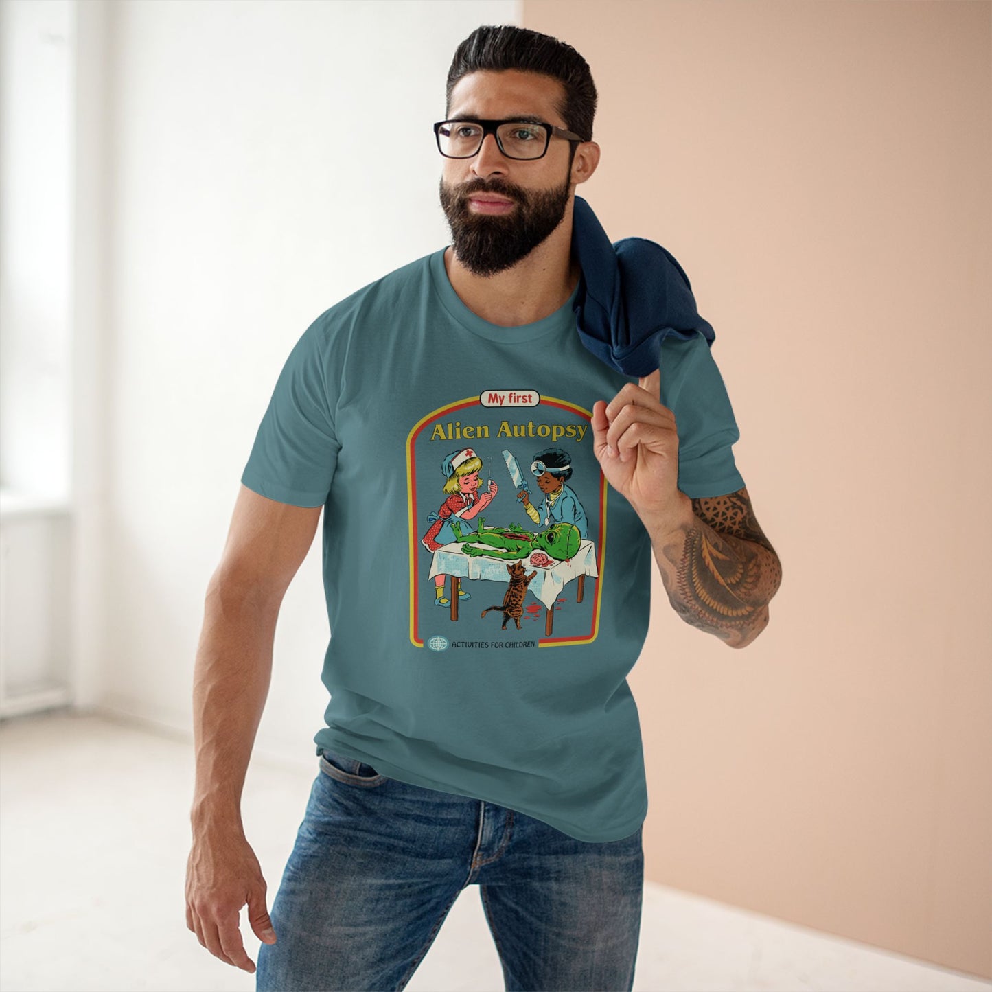Alien Autopsy Graphic Tee — Nostalgic Film-Style Alien T-Shirt