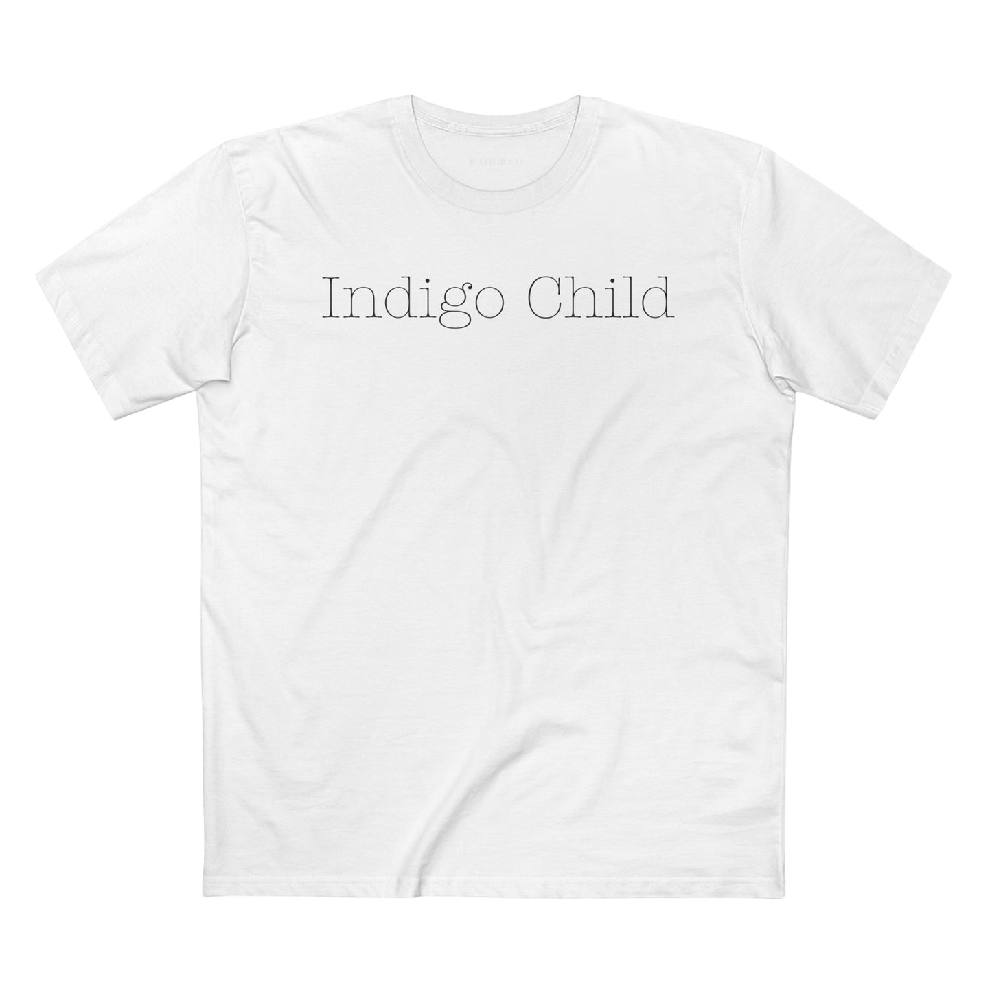 Indigo Child Tee Black Typewriter Font