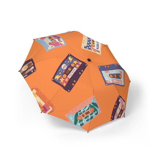 Cassette Tape Semi-Automatic Foldable Umbrella