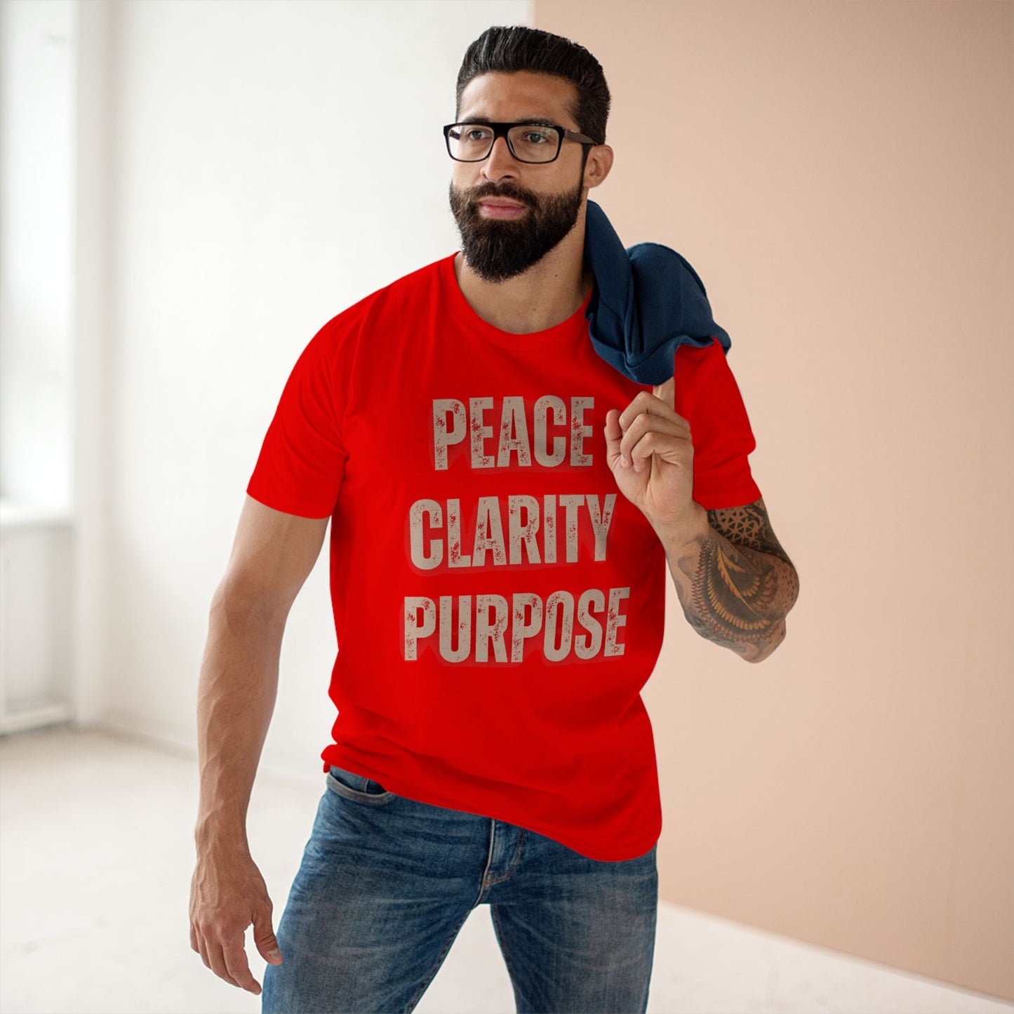 Peace Clarity Purpose Tee/Tan