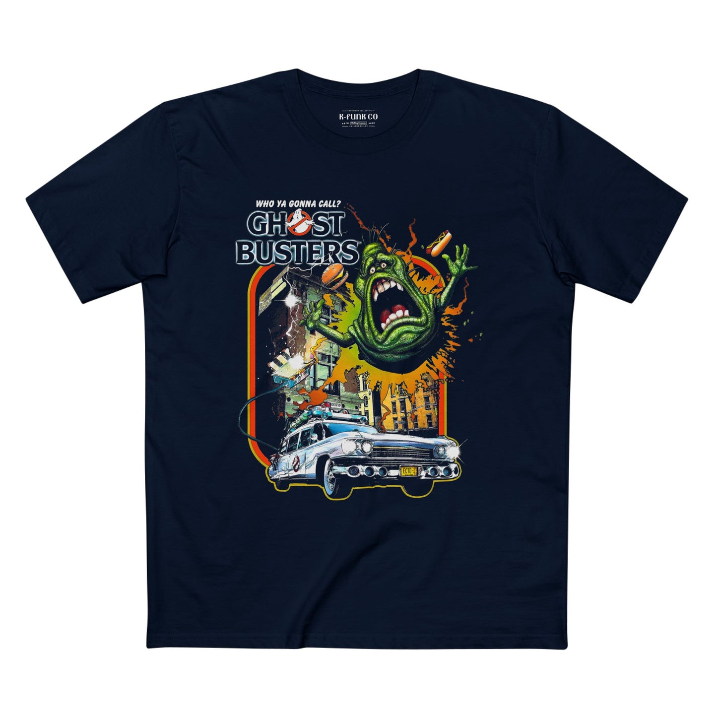 80s Ghost Hunting Retro Graphic Tee — Vintage Movie-Inspired Adult Staple Tee