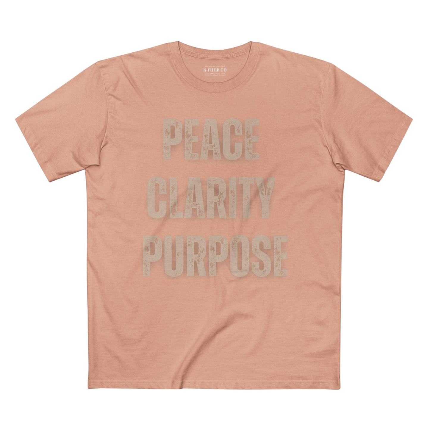 Peace Clarity Purpose Tee/Tan