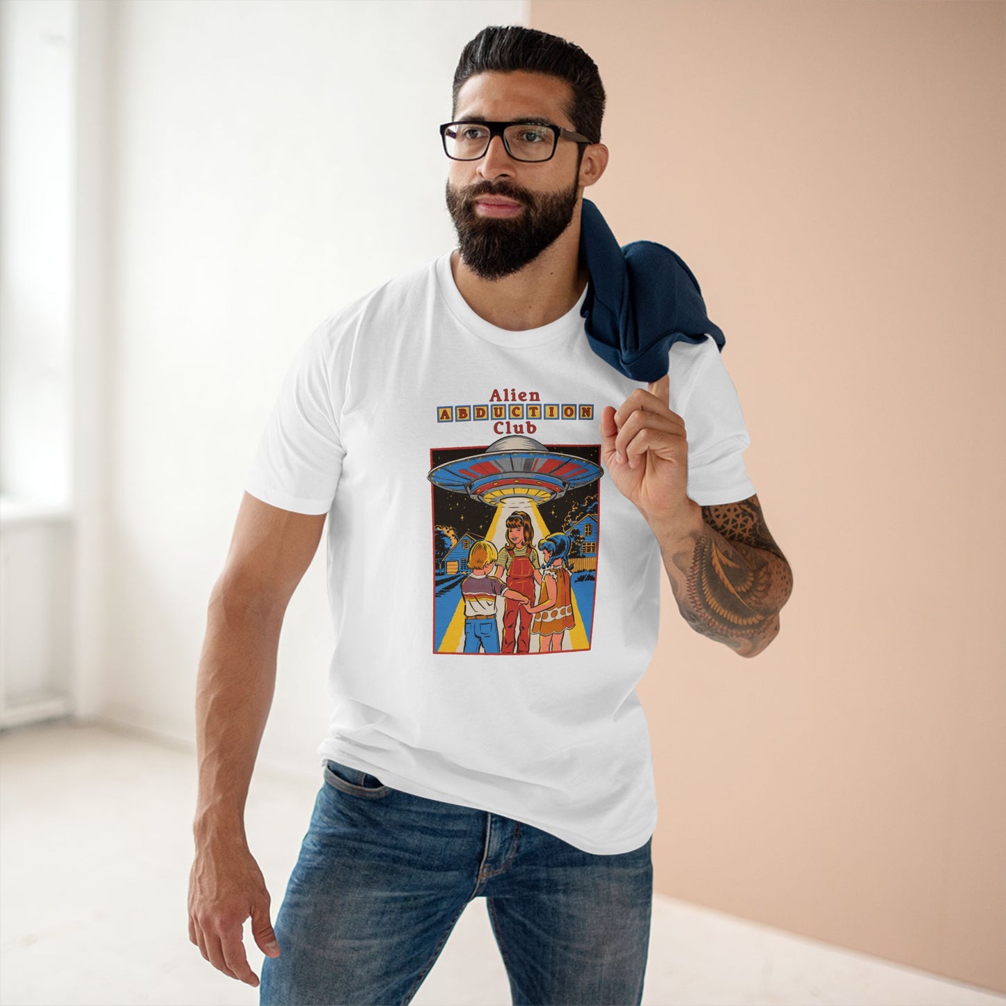 Alien Abduction Club Tee, Alien T-shirt, Retro Horror Graphic T-Shirt