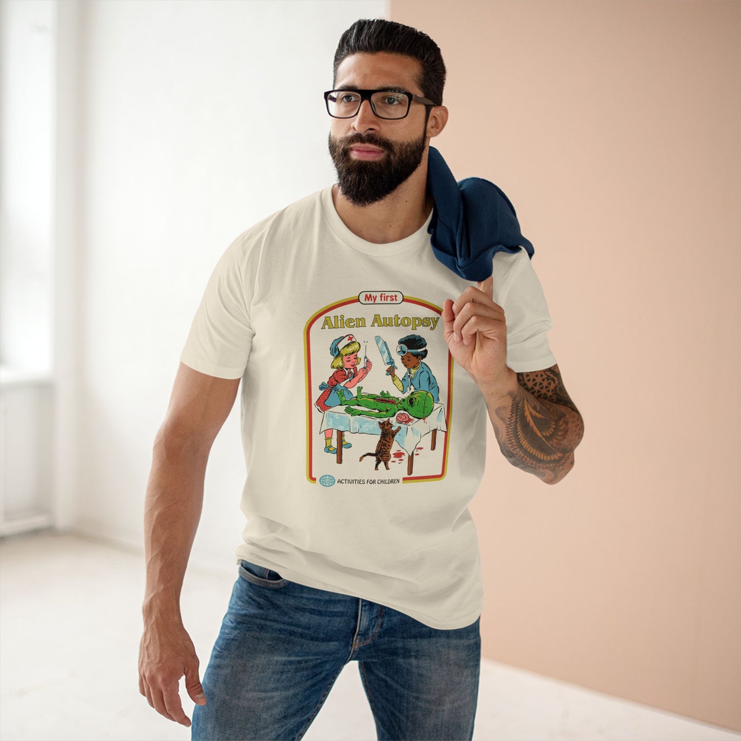 Alien Autopsy Graphic Tee — Nostalgic Film-Style Alien T-Shirt
