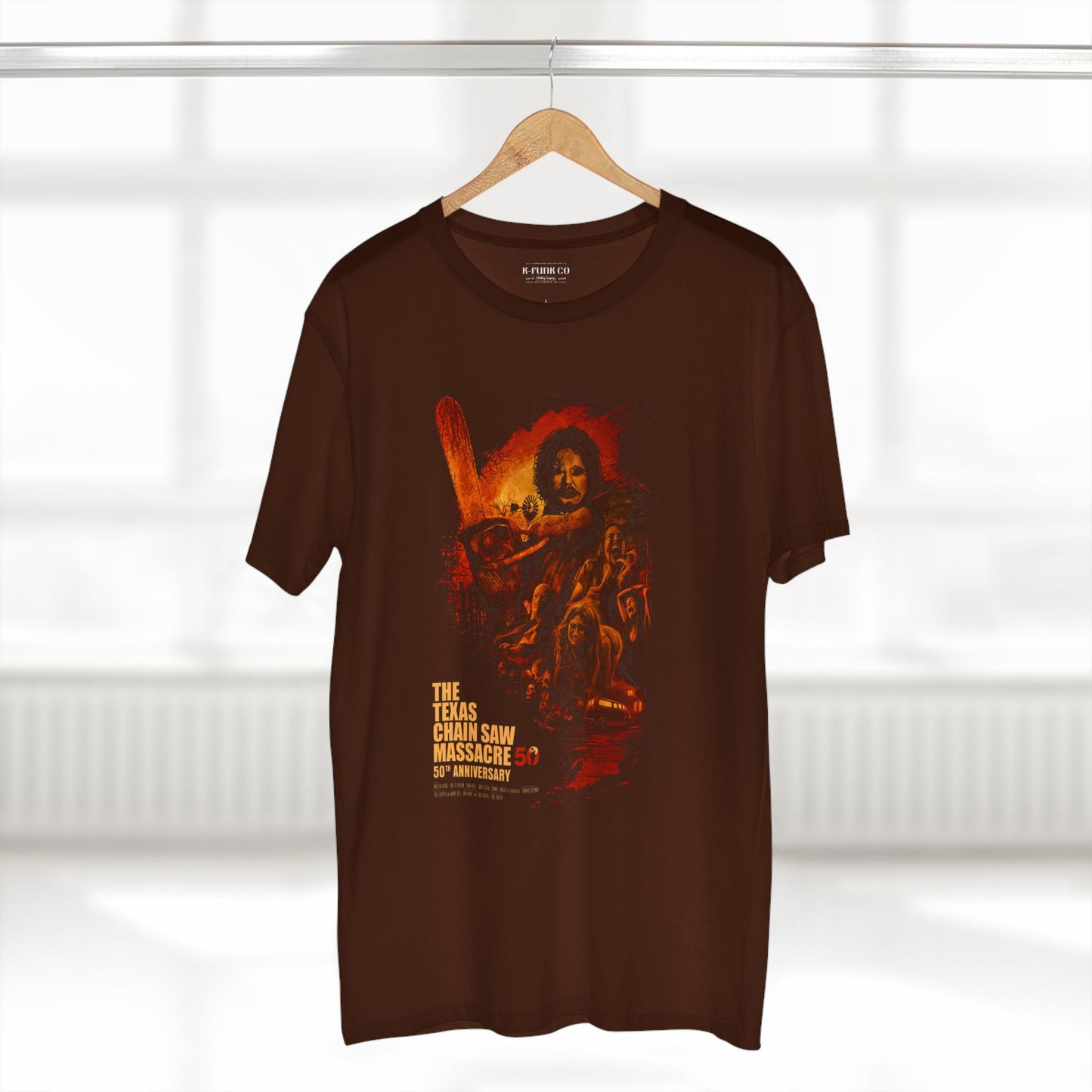 Retro 80s Chainsaw Movie Tee — Nostalgic 80s Film Graphic, Chainsaw Horror