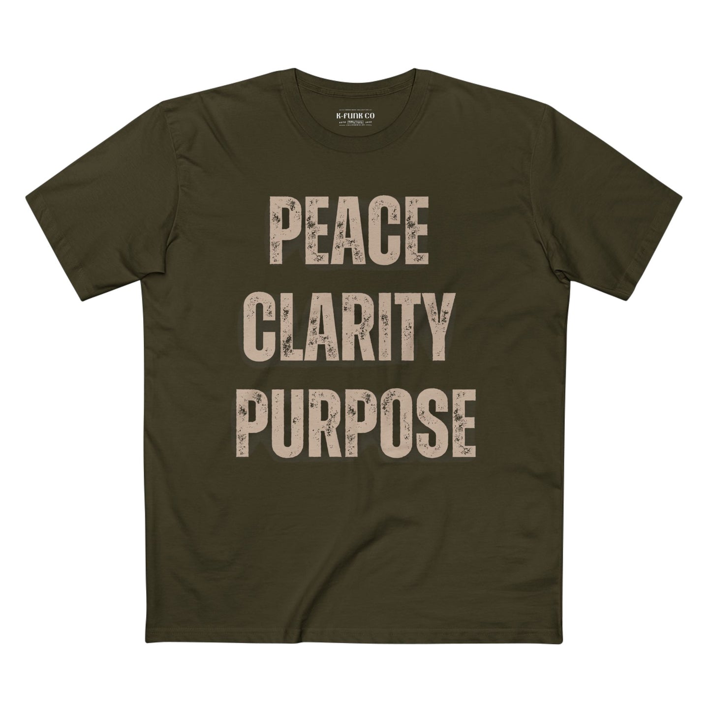 Peace Clarity Purpose Tee/Tan