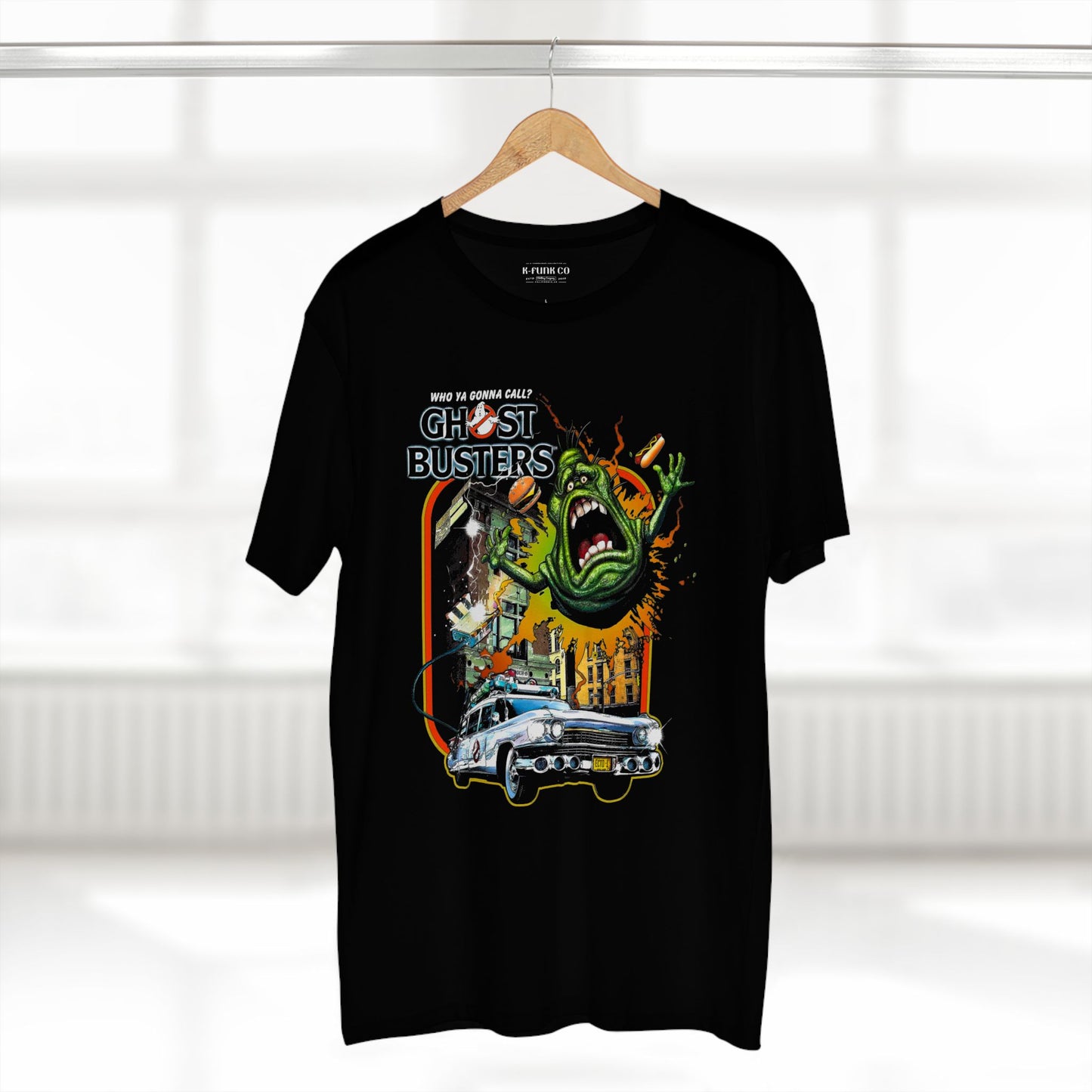 80s Ghost Hunting Retro Graphic Tee — Vintage Movie-Inspired Adult Staple Tee