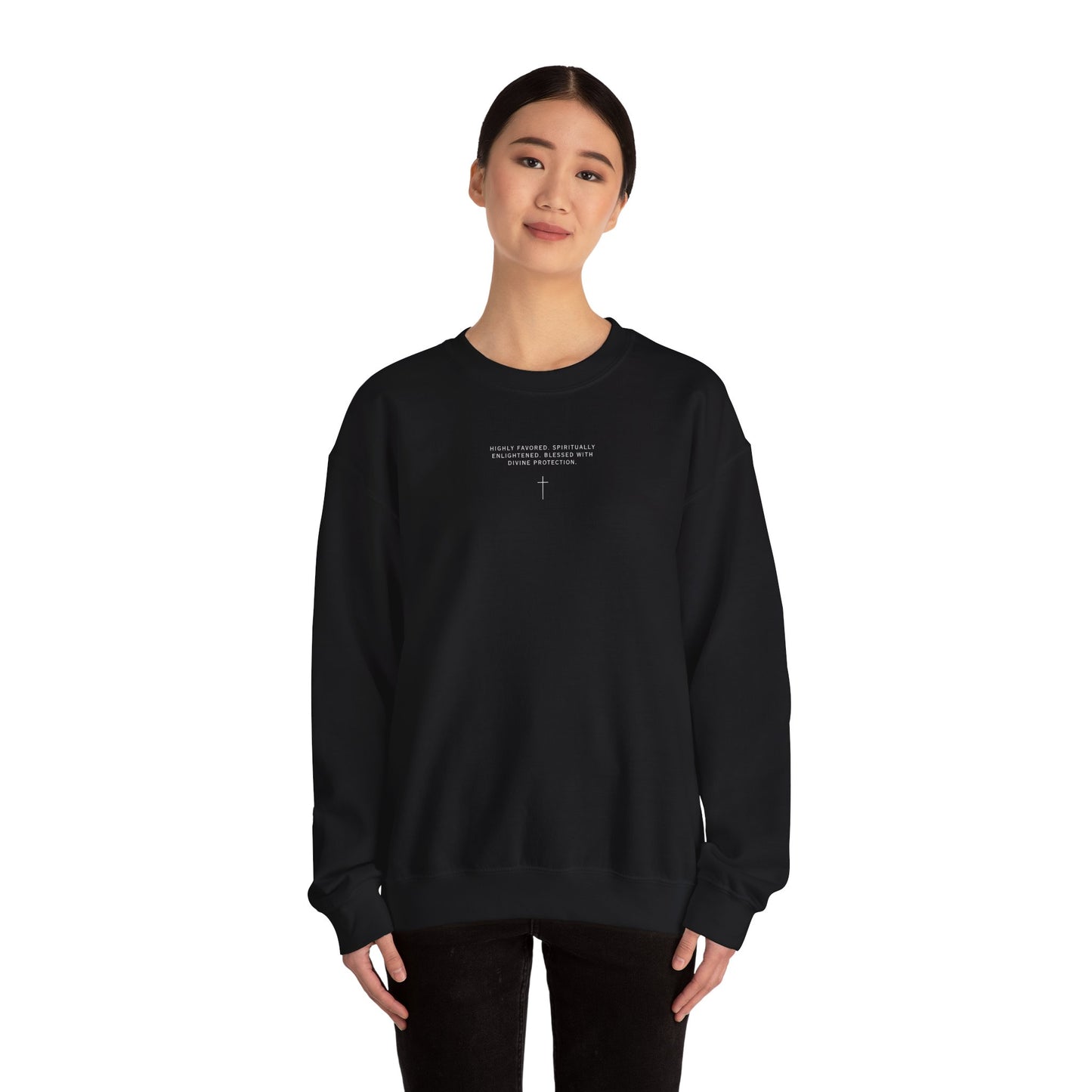 Chosen One/White Unisex Heavy Blend™ Crewneck Sweatshirt