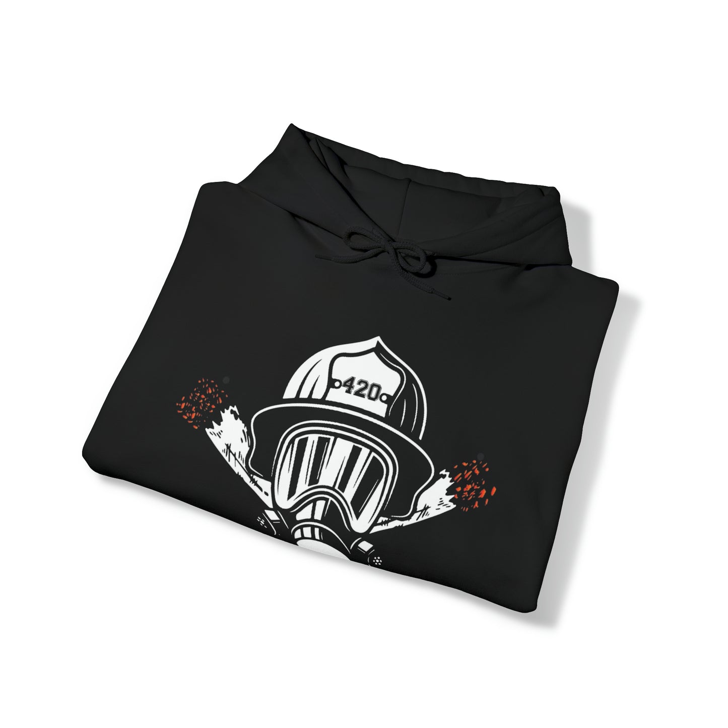 Bay Co. Fire Department Double Doobie Gas Mask Unisex Heavy Blend™ Hooded Sweatshirt