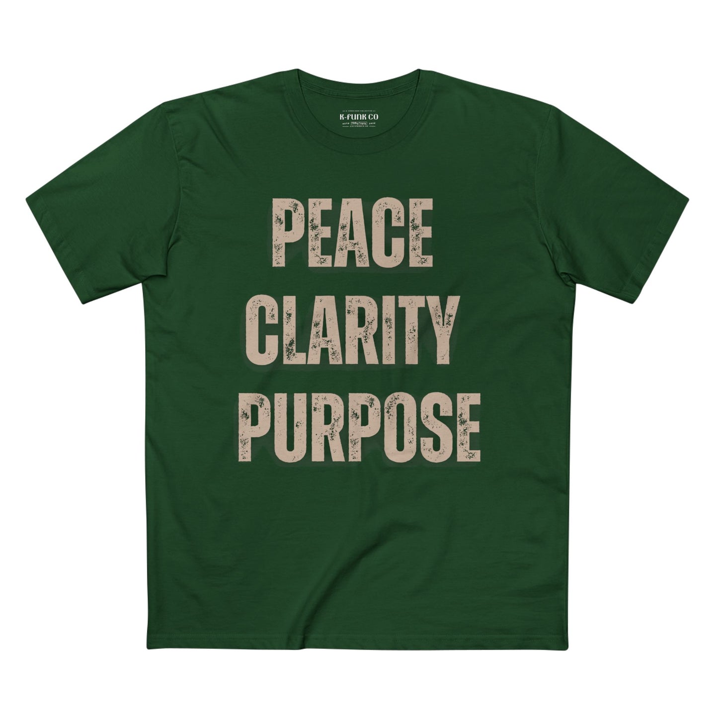 Peace Clarity Purpose Tee/Tan
