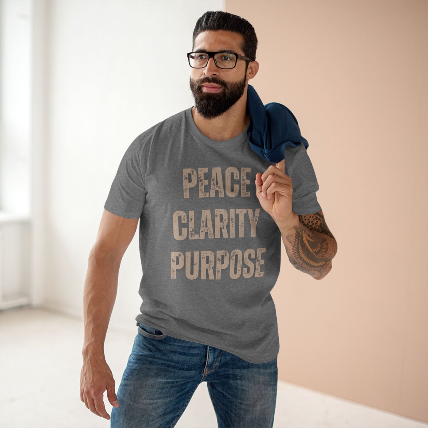 Peace Clarity Purpose Tee/Tan