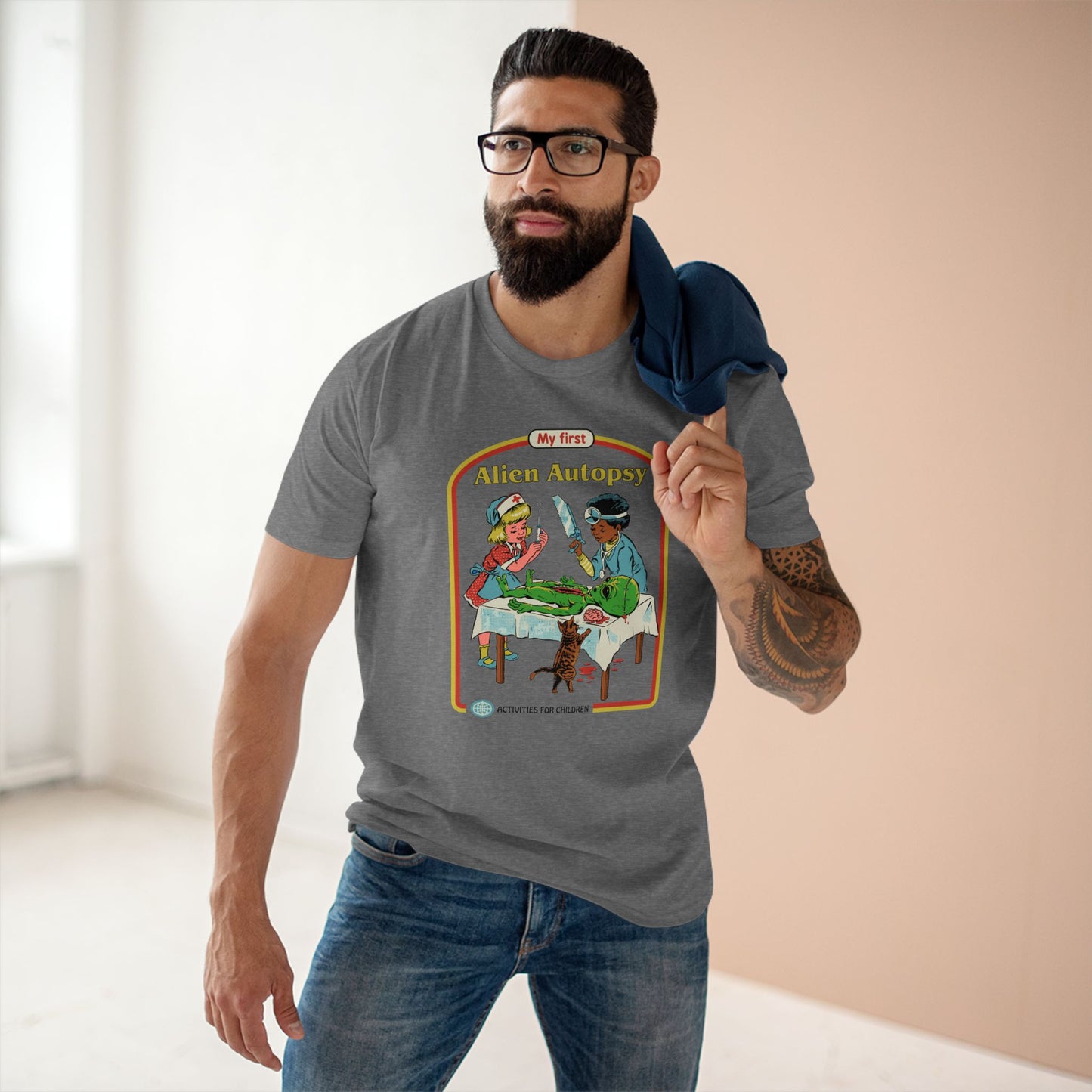 Alien Autopsy Graphic Tee — Nostalgic Film-Style Alien T-Shirt