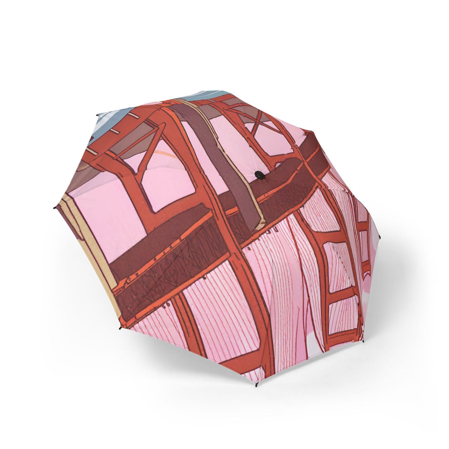 Golden Gate Bridge Semi-Automatic Foldable Umbrella