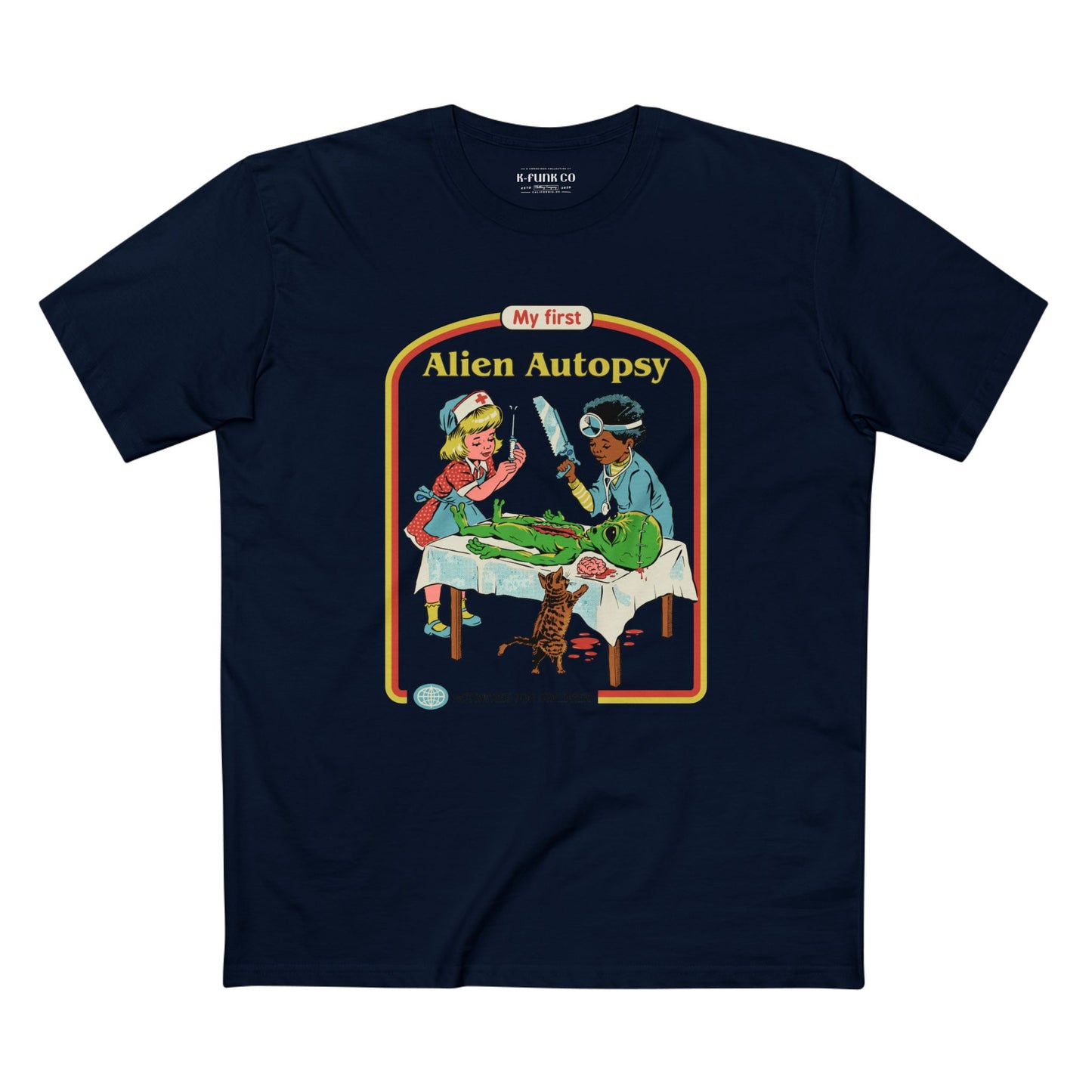 Alien Autopsy Graphic Tee — Nostalgic Film-Style Alien T-Shirt