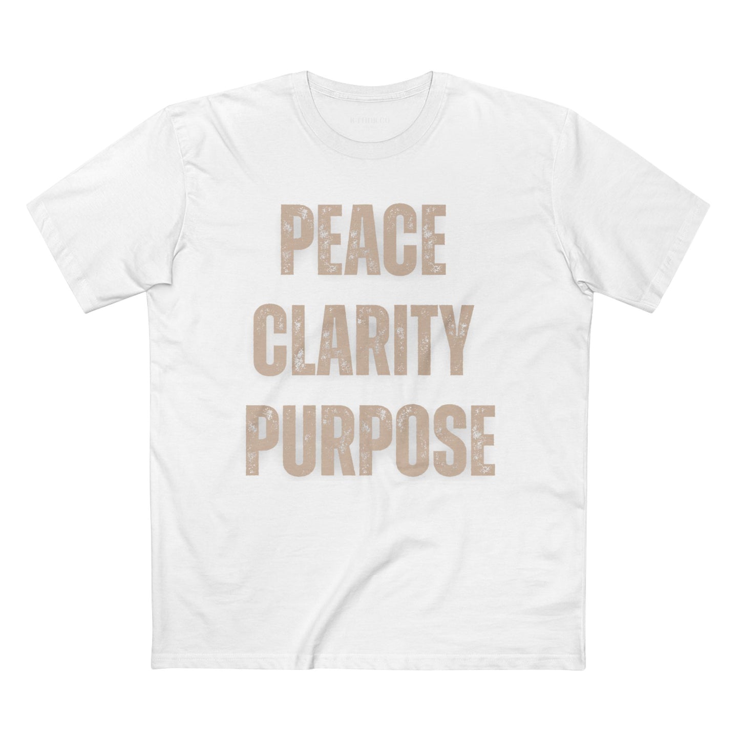 Peace Clarity Purpose Tee/Tan