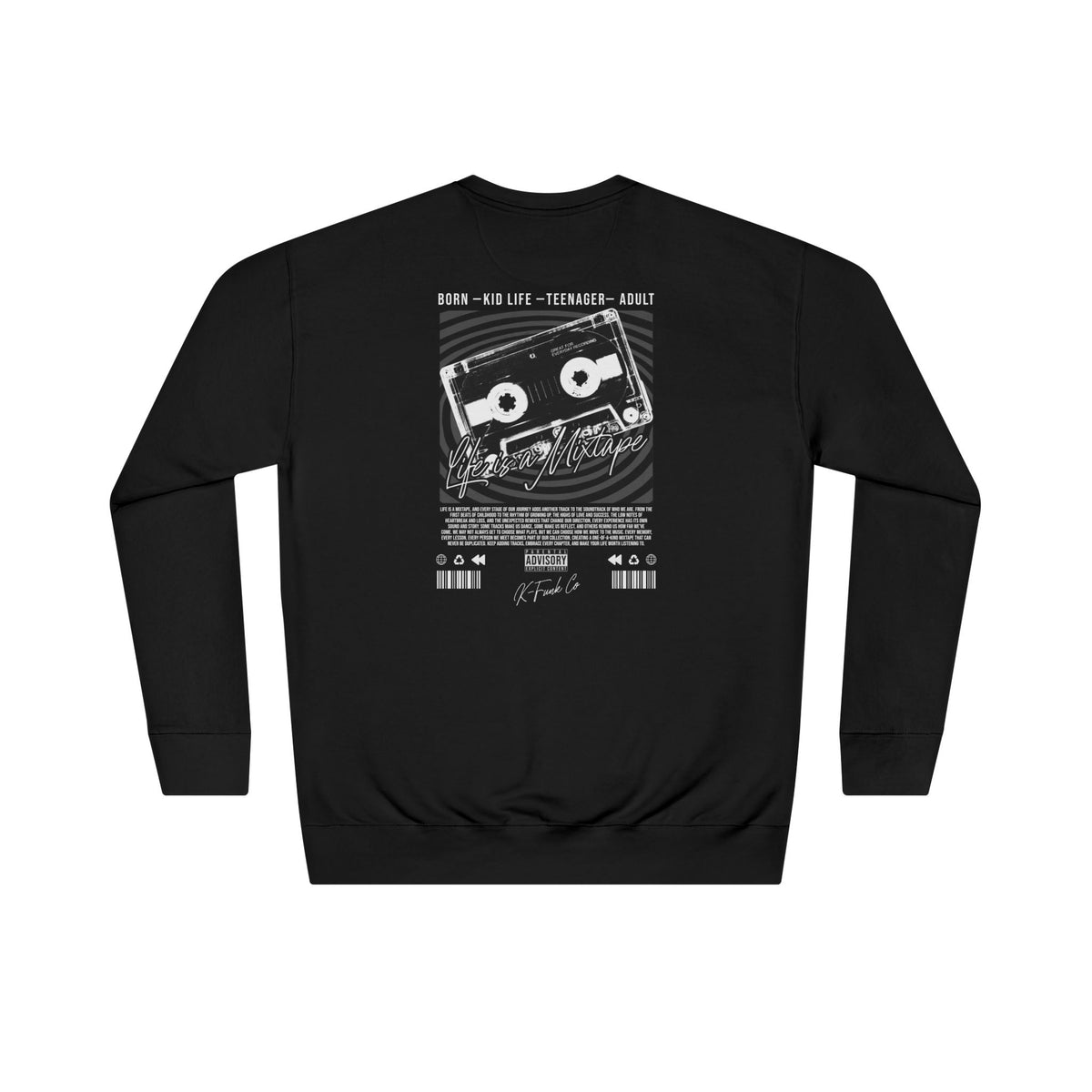 Cassette Tape Graphic Sweatshirt | Retro Music Design