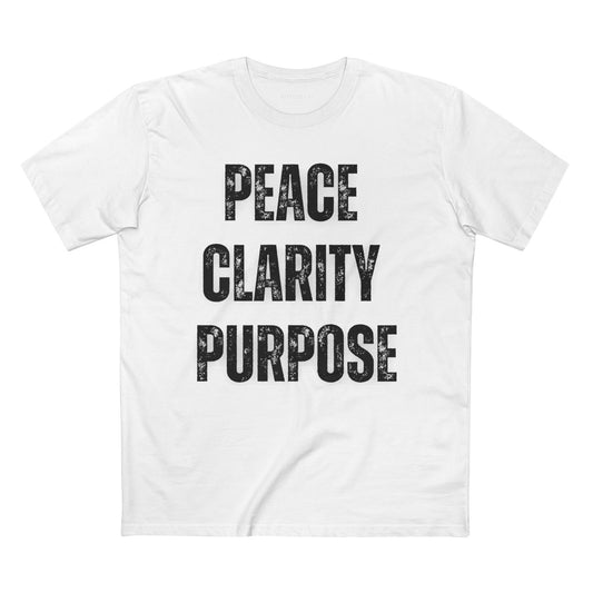 Peace Clarity Purpose/Black Tee
