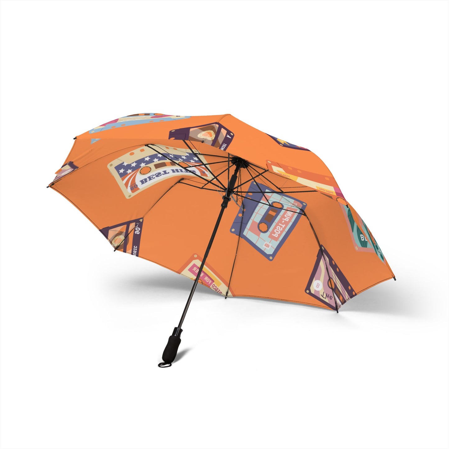 Cassette Tape Semi-Automatic Foldable Umbrella