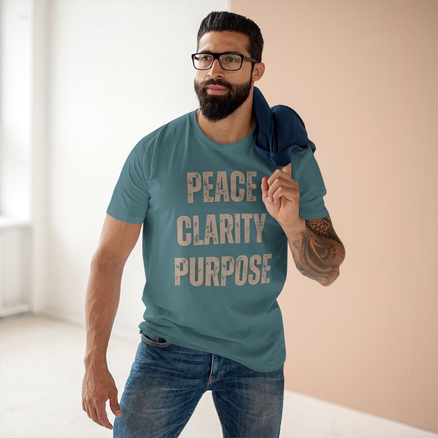 Peace Clarity Purpose Tee/Tan