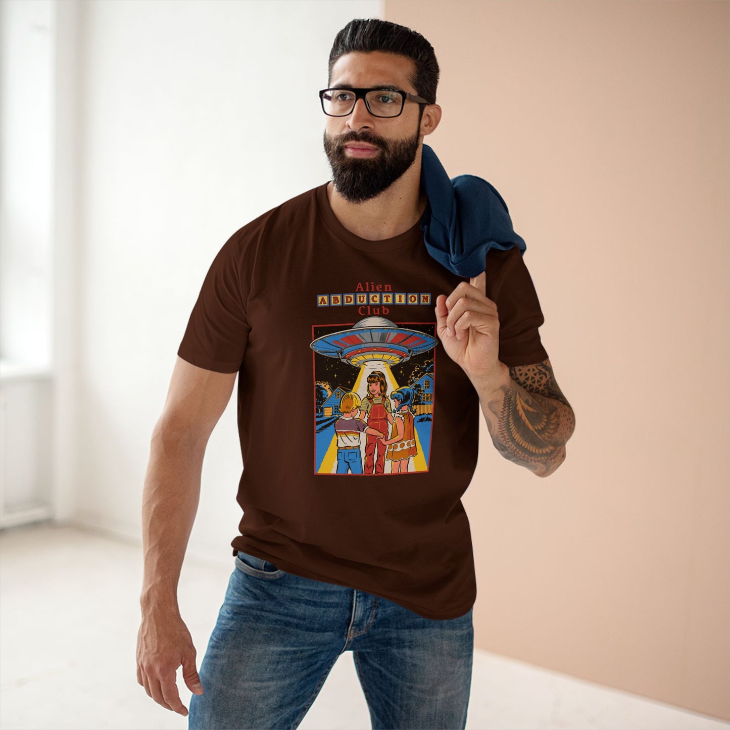 Alien Abduction Club Tee, Alien T-shirt, Retro Horror Graphic T-Shirt