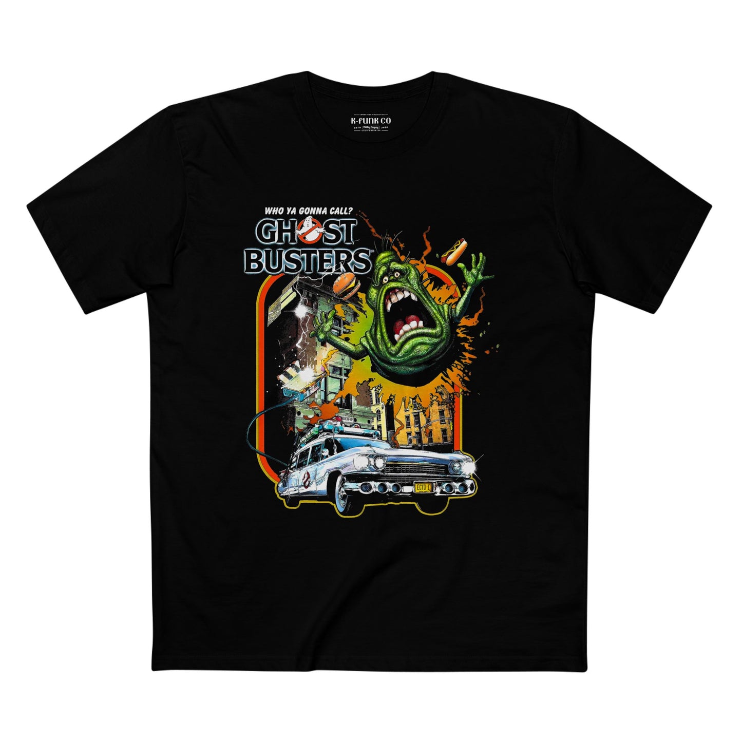 80s Ghost Hunting Retro Graphic Tee — Vintage Movie-Inspired Adult Staple Tee