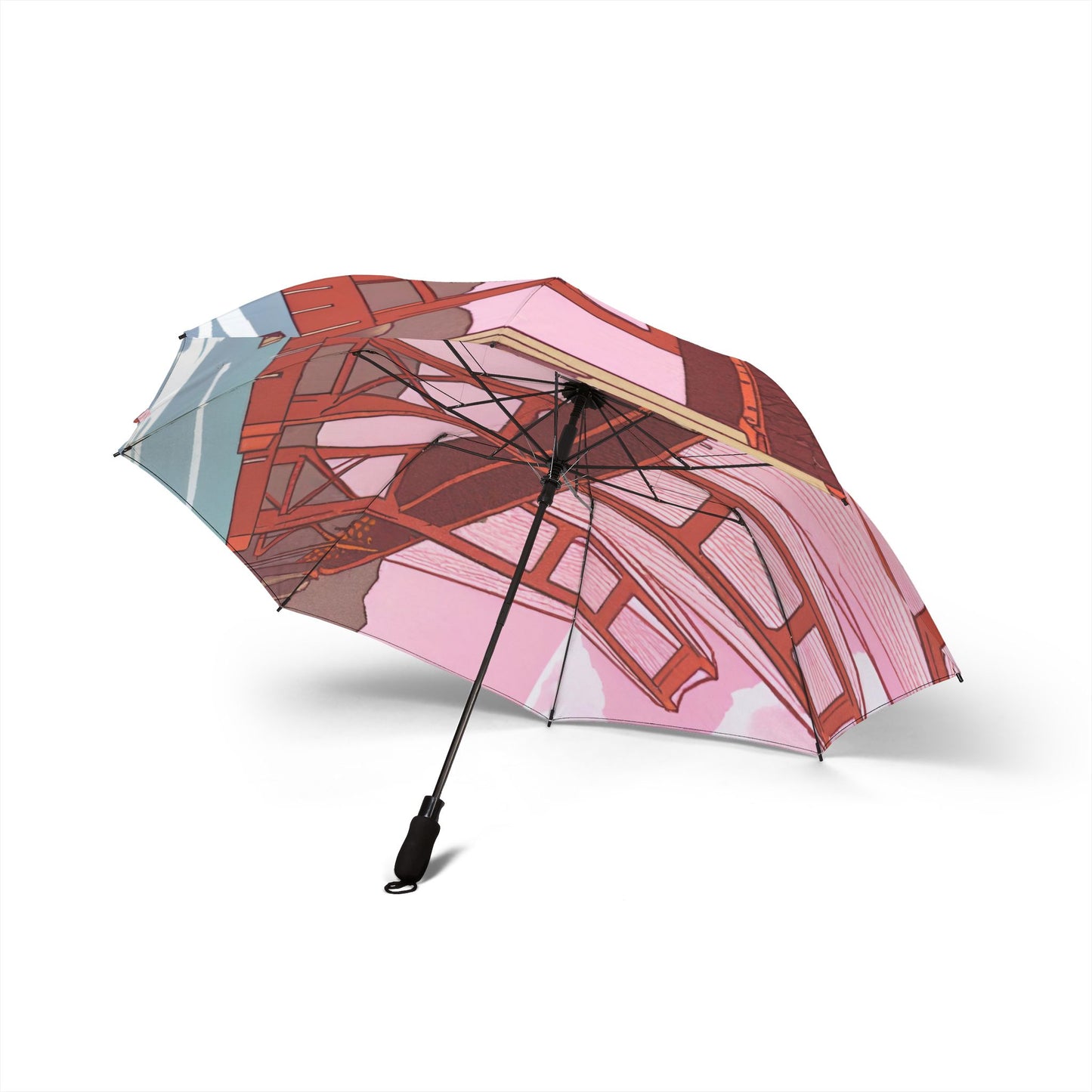 Golden Gate Bridge Semi-Automatic Foldable Umbrella