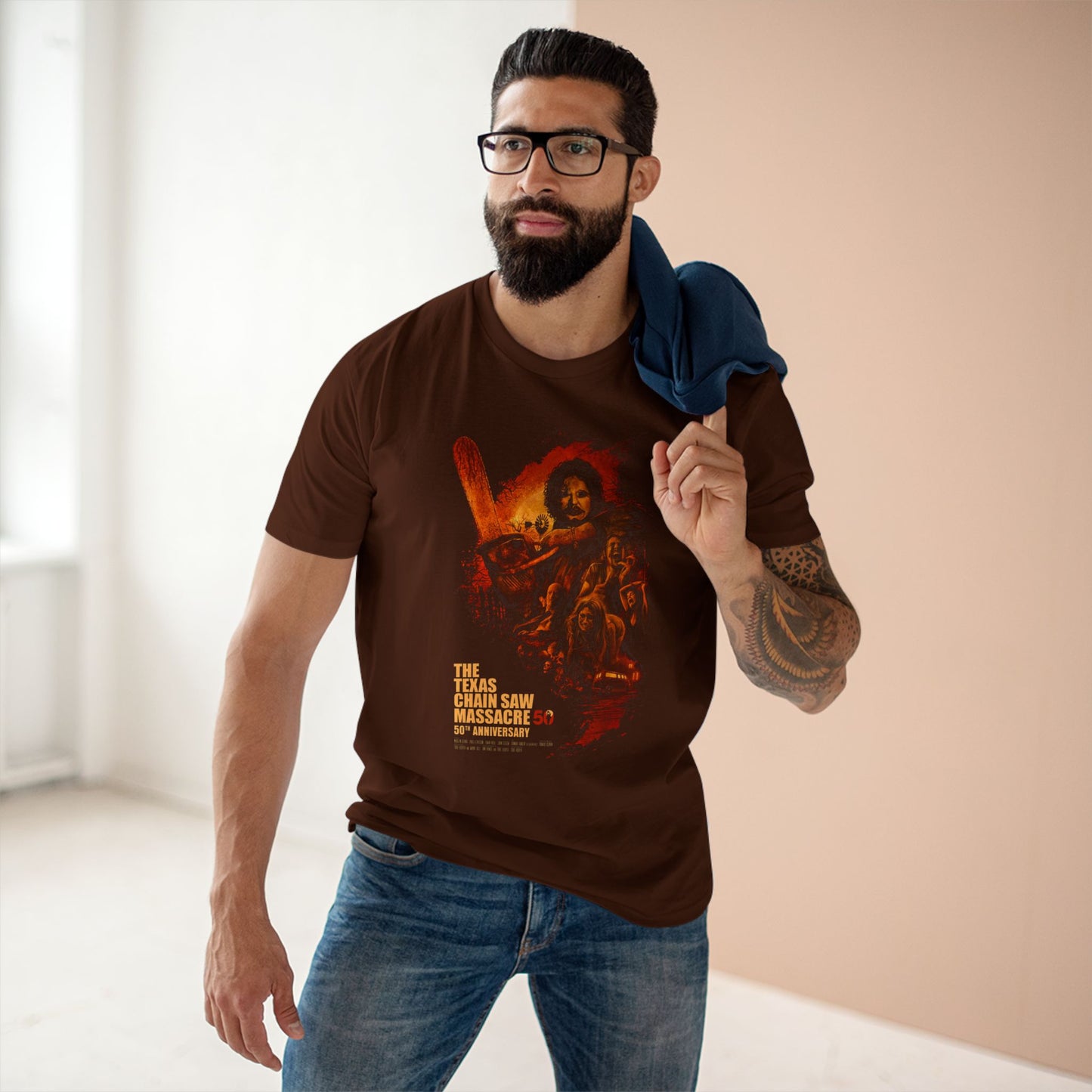 Retro 80s Chainsaw Movie Tee — Nostalgic 80s Film Graphic, Chainsaw Horror