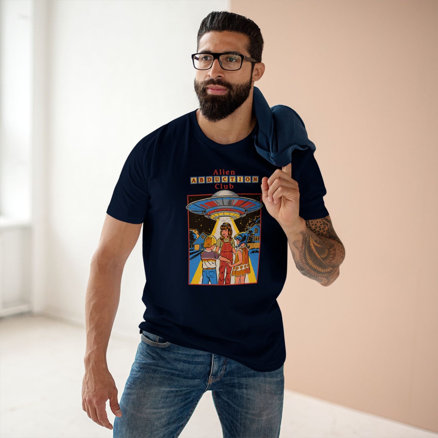 Alien Abduction Club Tee, Alien T-shirt, Retro Horror Graphic T-Shirt